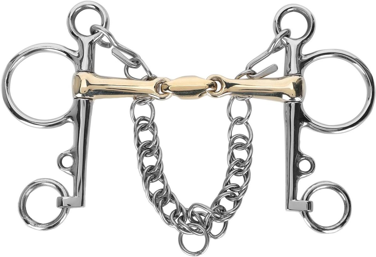 RVS Hinge Mouth Pelham Bit voor Paarden, Duurzaam en Comfortabel Paardentuig Accessoires, Perfect voor Dressuur en Training