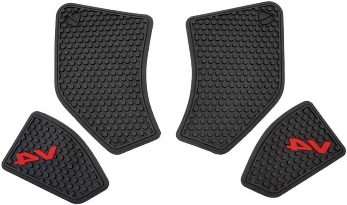 Zwarte Niet-slip Rubber Knie Pads voor Motorbrandstoftanks, Geschikt voor Ducati Panigale V4 2018-2021, Bescherming en Grip voor Motorrijders