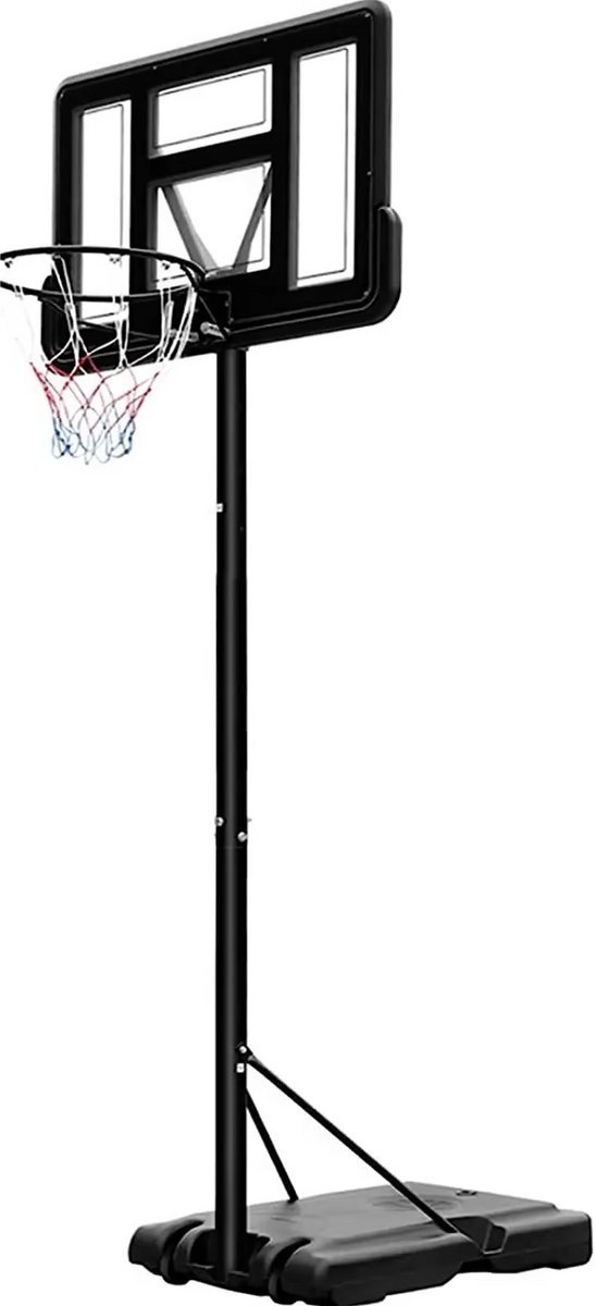 Basketbalpaal Wit - Basketbalstandaard, Basketbalring en Met wielen - Voor Kinderen en Volwassenen