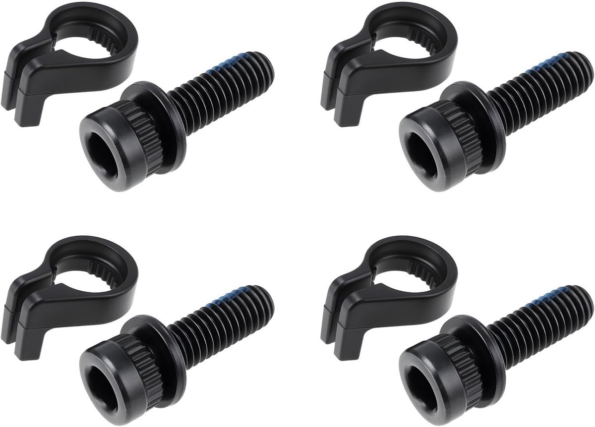 Bicycle Caliper Fastener Bolt M6x18.7mm met Snap Ring voor Shimano BR-S7000 - Zwart, Hoogwaardige Fietsaccessoires, Duurzaam en Betrouwbaar