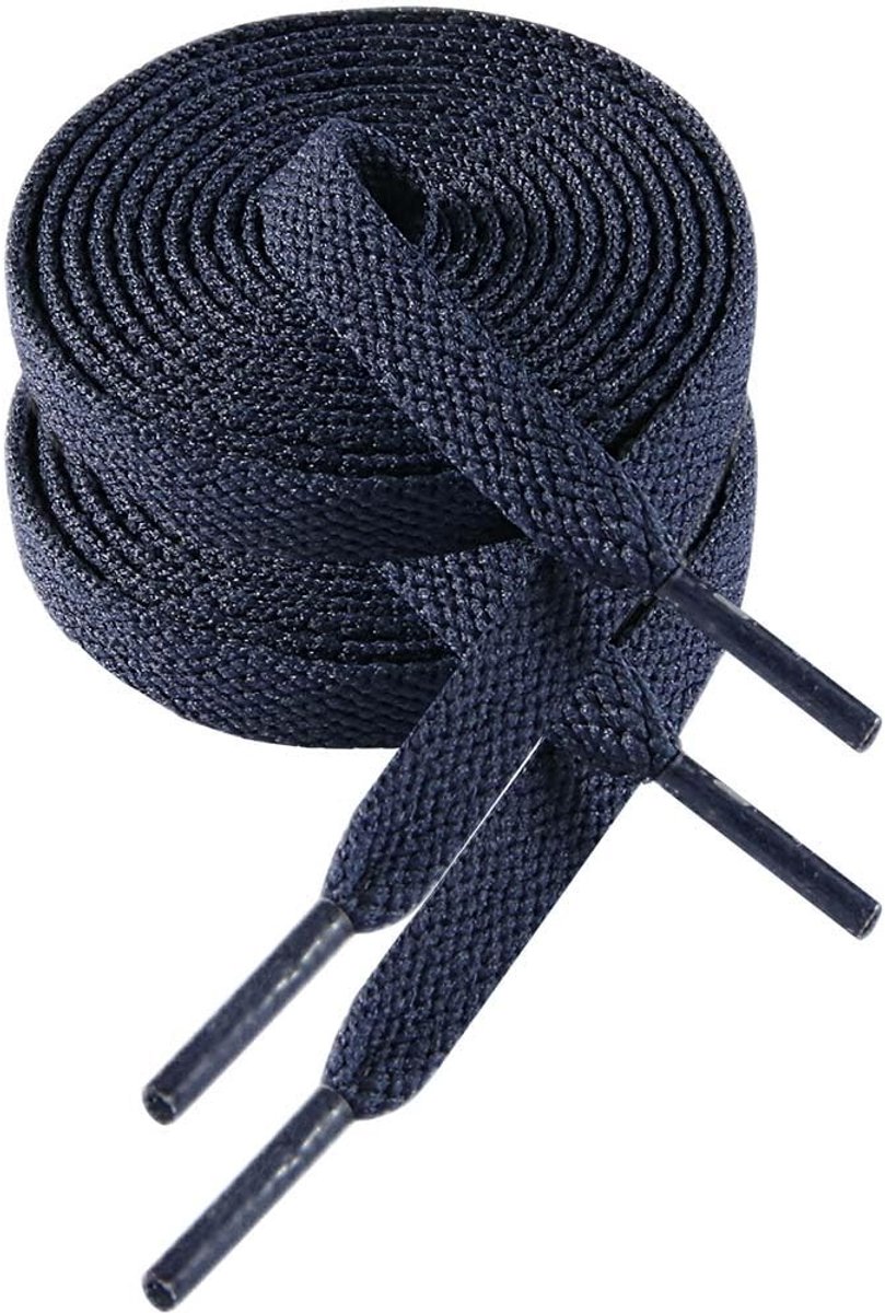 Dailygoods - Platte Schoenveters voor Sneakers - 8mm Breedte, Hoogwaardige Kwaliteit