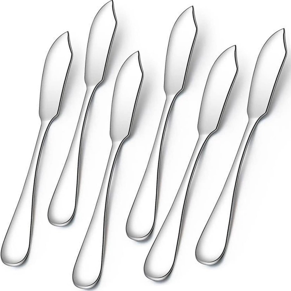 Dailygoods - 6-delig botermes en kaasmes set - Mini roestvrijstalen keukenmessen
