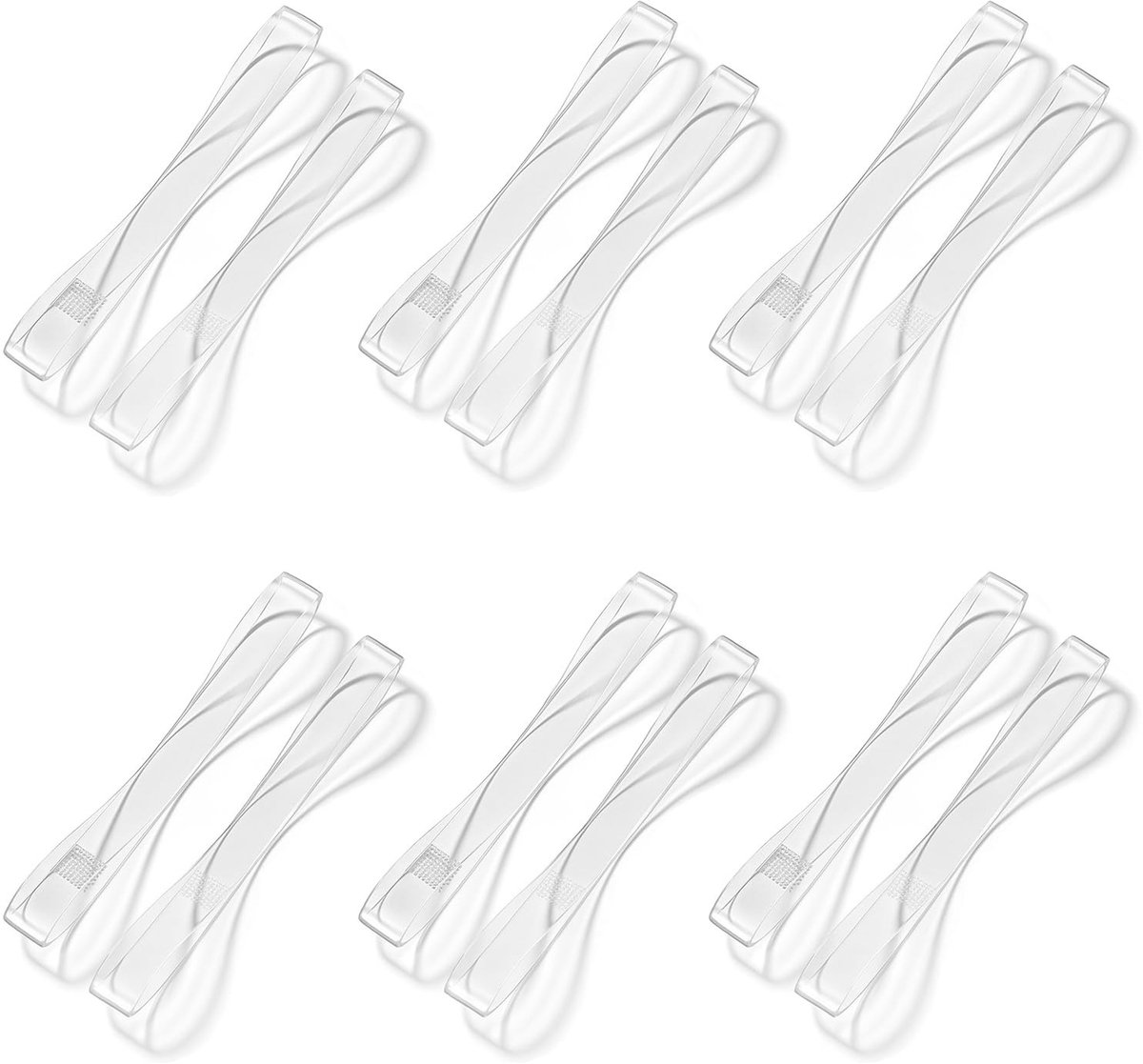 Dailygoods - Onzichtbare Schoenriemen voor Dames - 6 Paar Transparante Veters
