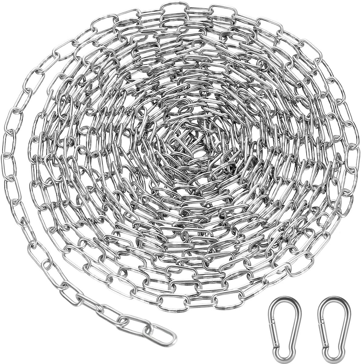 Dailygoods - Roestvrij Stalen Ketting per Meter - 3 mm met Karabijnhaak