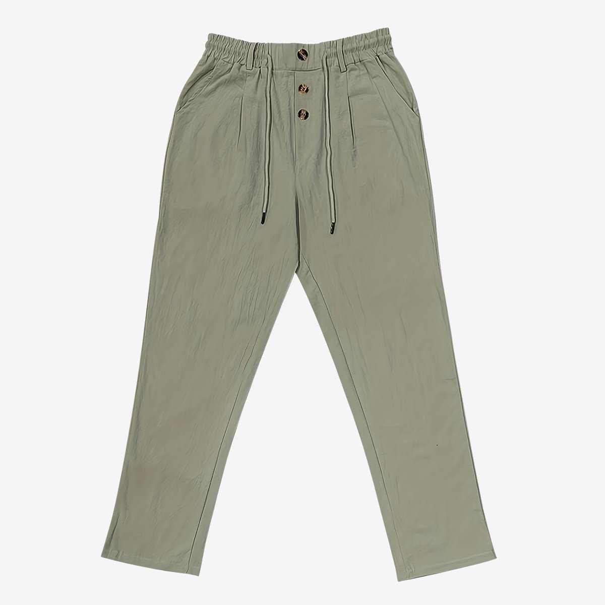 Currero Linnen Broek Heren - Zomerbroek - Volwassenen - Lange Broek - Pantalon - Strandbroek - Zomer - Ibiza Stijl - Legergroen L