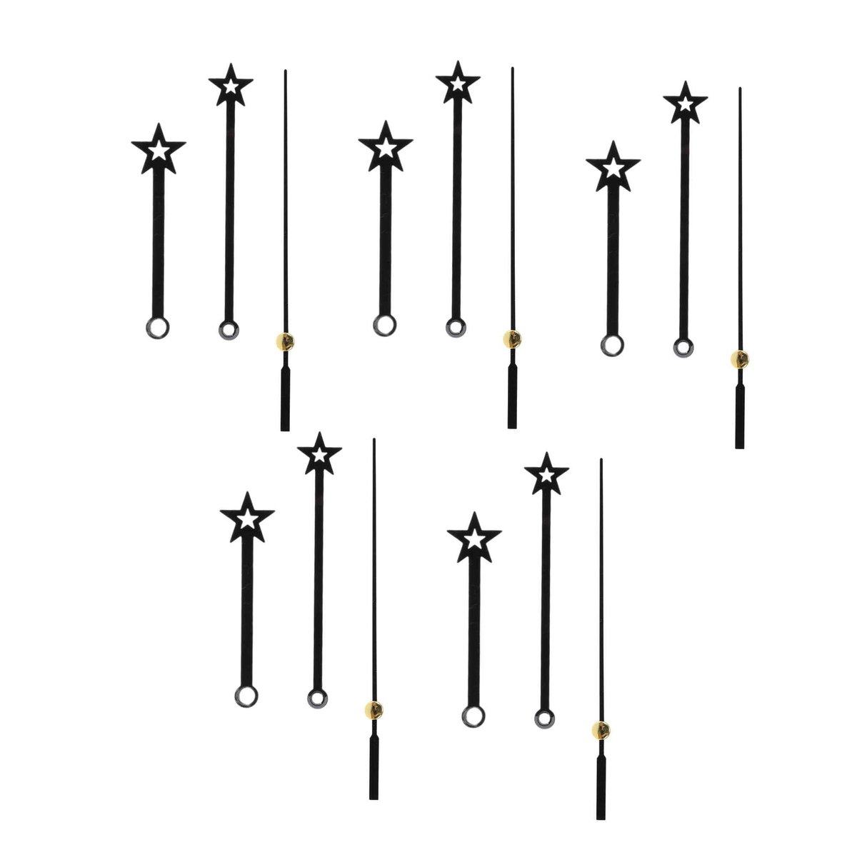 Dailygoods - Set van 5 Horlogewijzers van Aluminium voor DIY Horloge Reparatie