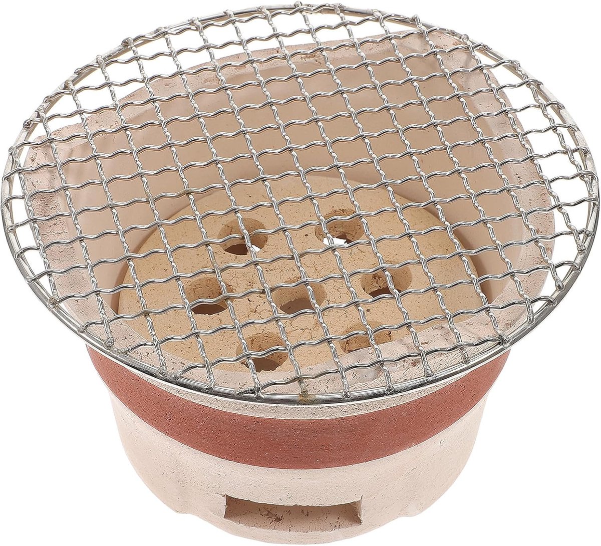 Mini Houtskool Grill - Draagbare BBQ - Outdoor Koken - Hittebestendig Ontwerp - 18.5 x 18.5 x 12 cm - Willekeurig