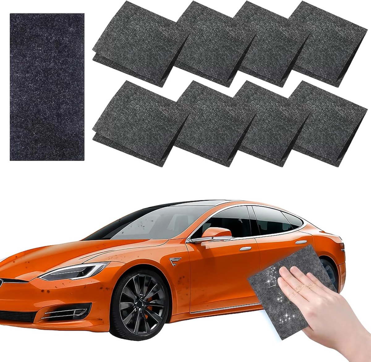Nano Krasverwijderaar Doeken - Microvezel Doekjes - Auto Onderhoud - Herstelt Lak Glans - 8 Stuks - Universeel