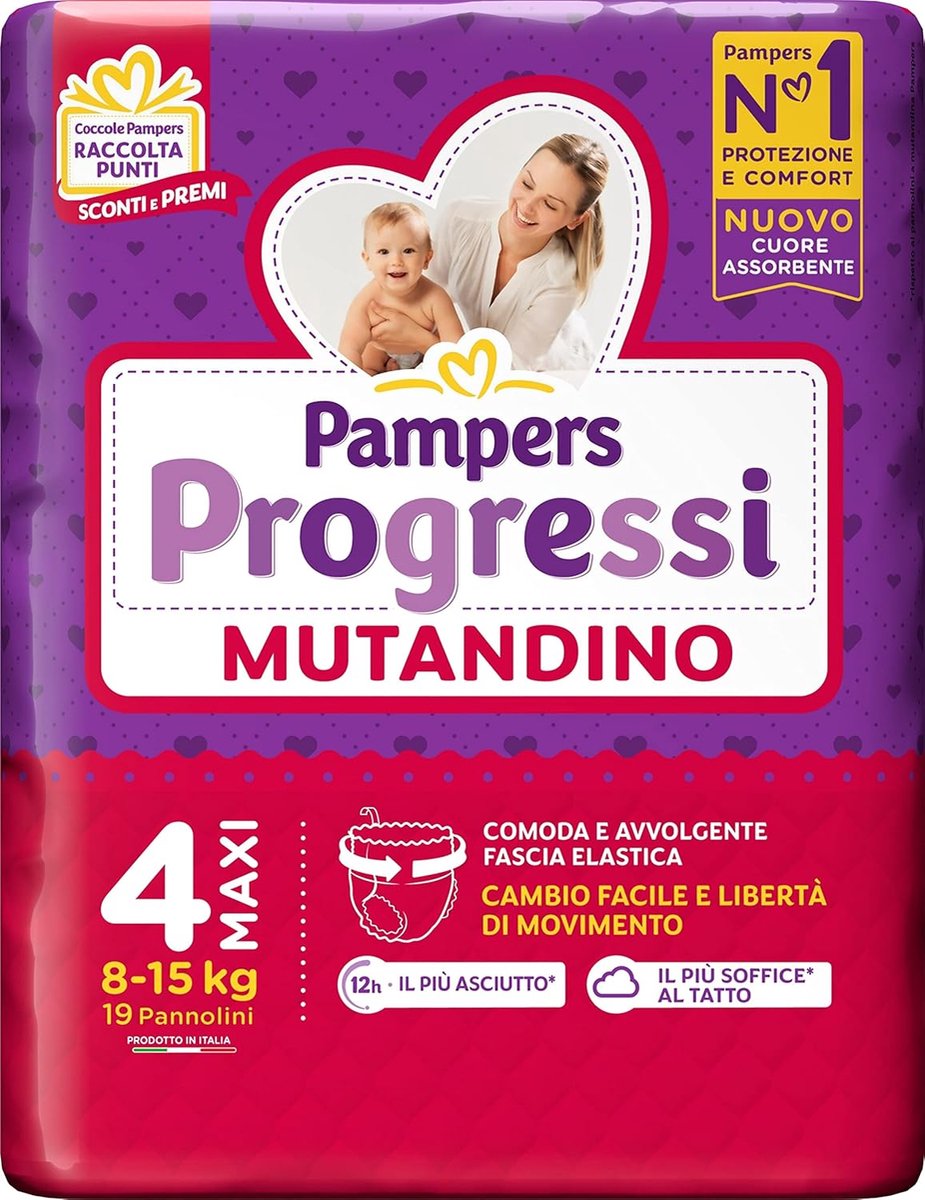 Babybroekjes - Luierbroekjes - Comfortabel Zitten - 360° Elastische Band - Maat 4 19 Stuks - Wit