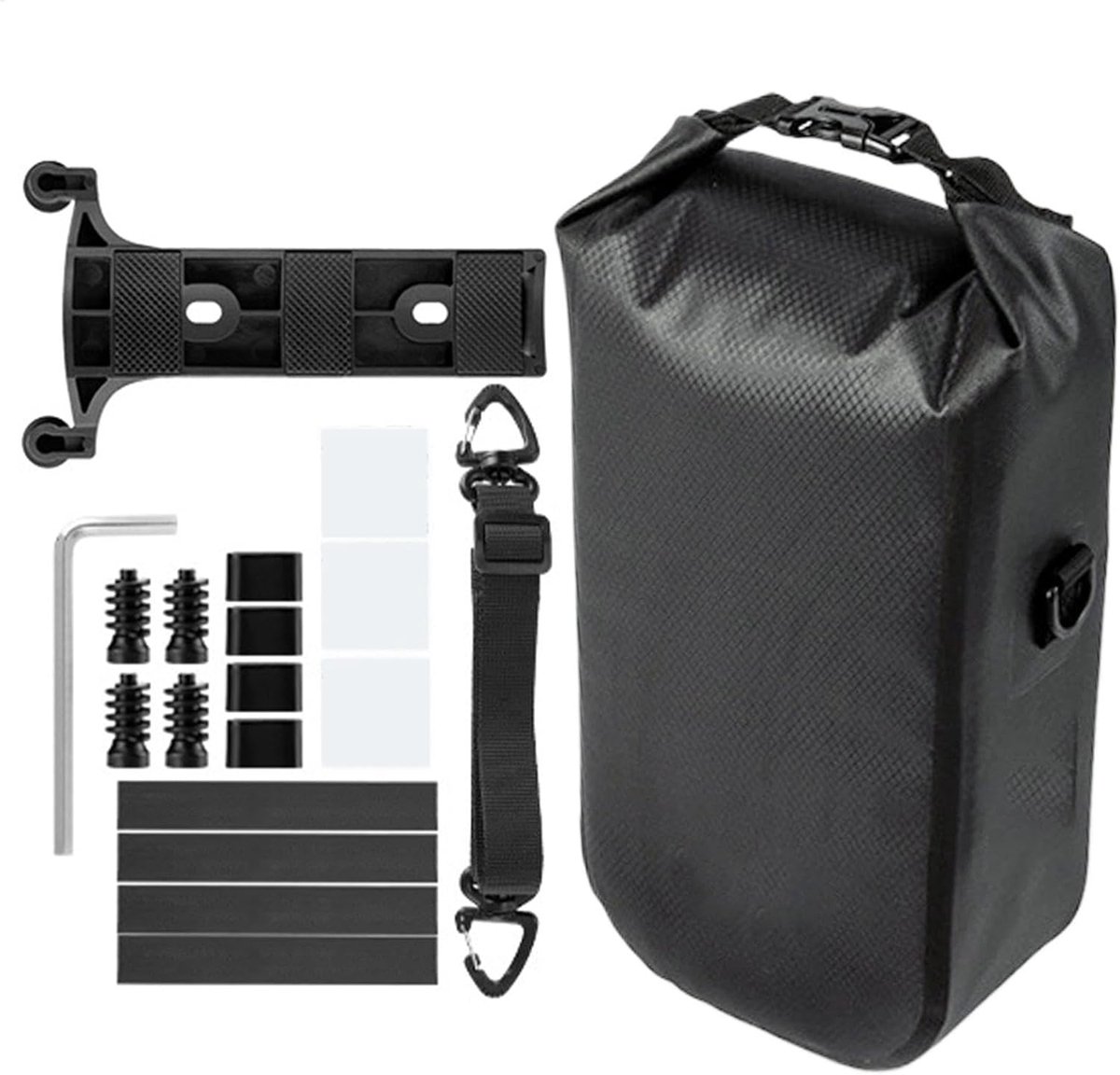 Fiets Fork Bag - Fietstas Voorvork - Fietstochten Organiseren - Snel Bevestigingssysteem - 5.5 Liter - Zwart