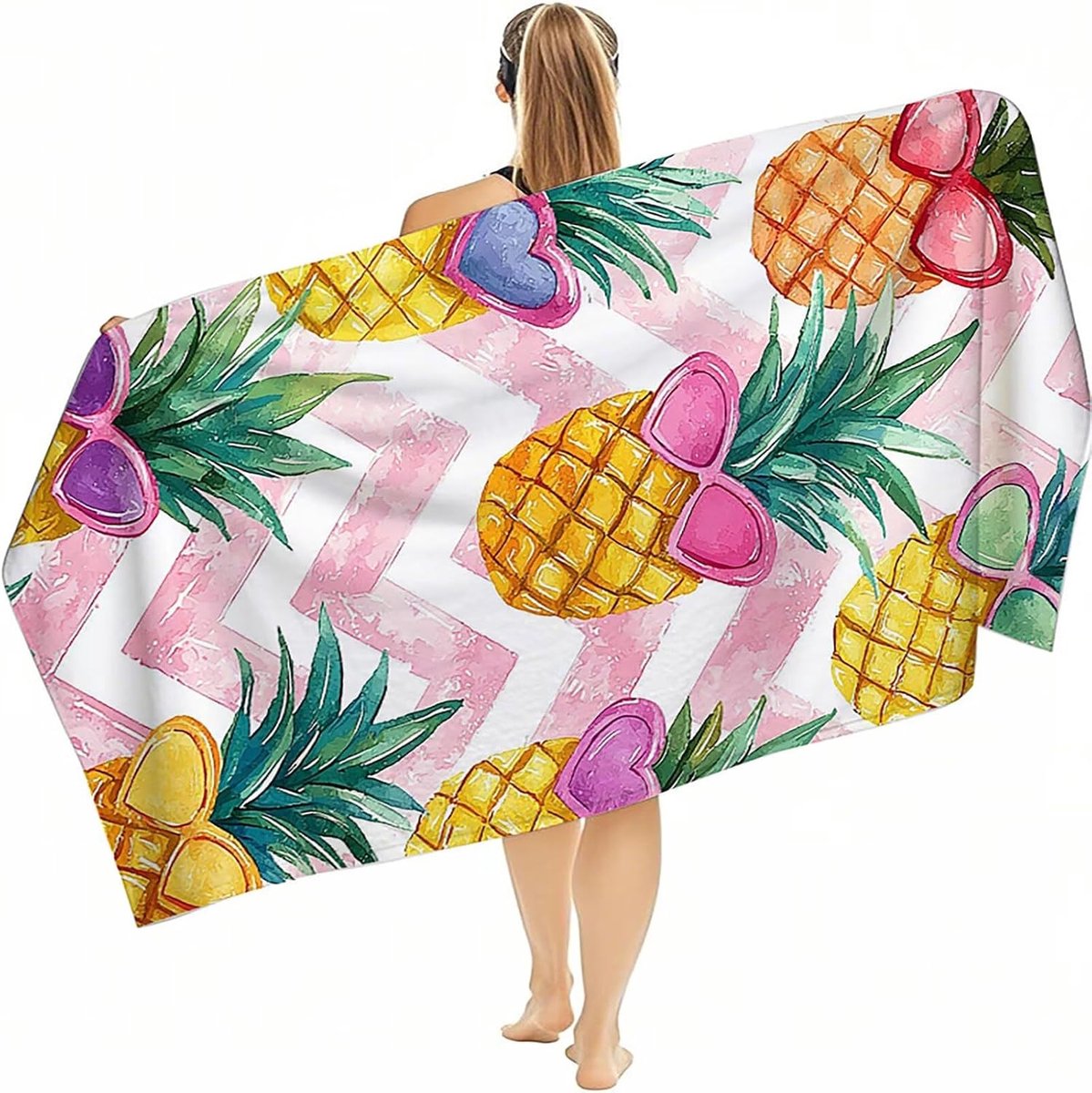 Strandlaken - Microvezel handdoek - Reizen en Sport - Lichtgewicht en Zandvrij - 100x200 c