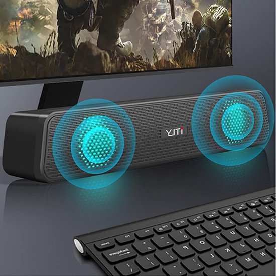 TV Geluidssysteem - Draadloze Klankkast - Filmavond Beleving - Ingebouwde Subwoofer - 3x2x1 cm - Zwart — afbeelding 2