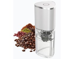 Koffiemolen - Koffiemolen electrisch - Elektrische Koffiemolen met Instelbare Maalgraad – Draagbare Bonenmaler met Keramische Maalkern – Voor Koffiebonen, Kruiden en Specerijen – Compact en Oplaadbaar