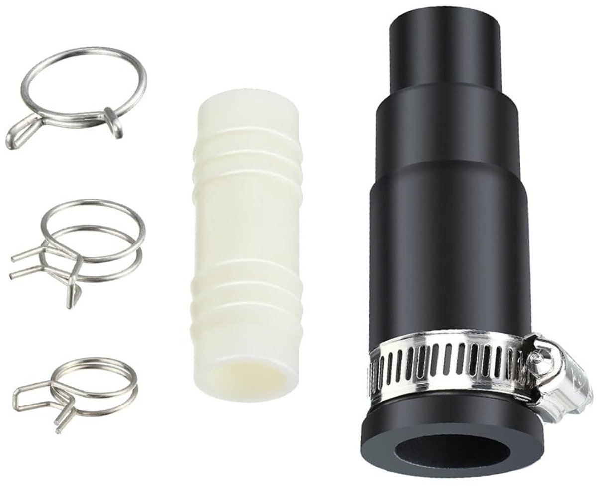 Dailygoods- Afwasmachine Aansluitset Snel en Eenvoudig - Afvoerslang Connector - Slangklem - Veerklemmen - Kunststof - Geschikt voor Diverse Slangmaten