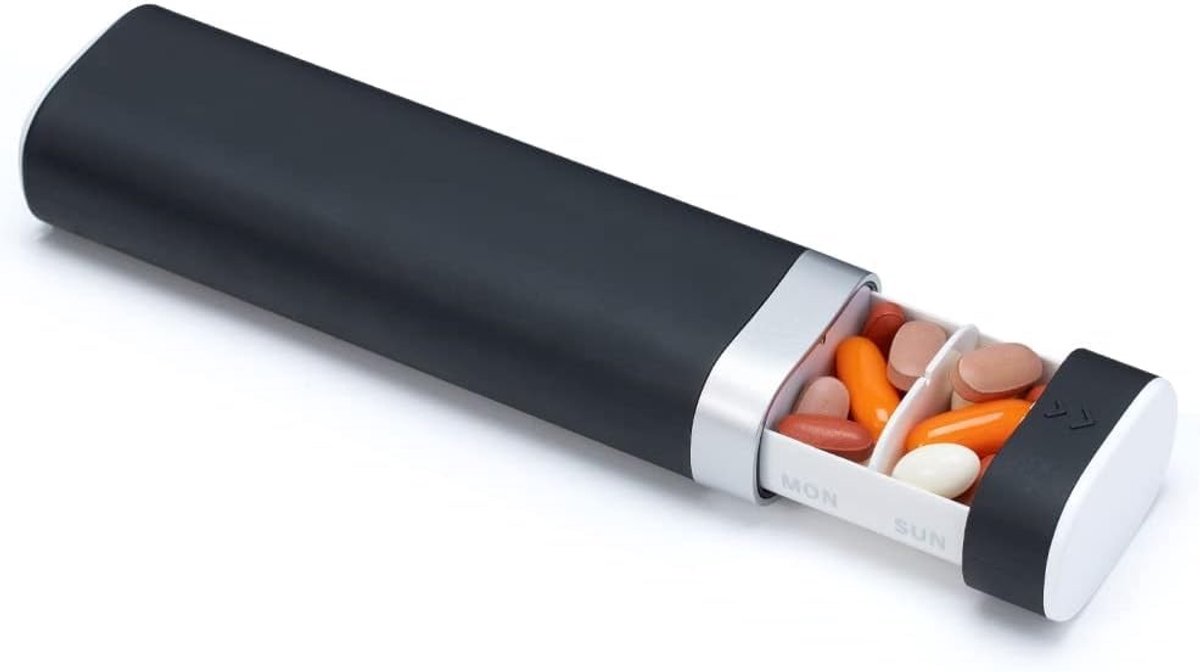 Dailygoods- Tablettenbox 7 Dagen - Medicijnbox - Pillendoos met Schuifsysteem - Ideaal voor Senioren - Lichtgewicht 120g - Betrouwbaar Vergrendelingssysteem