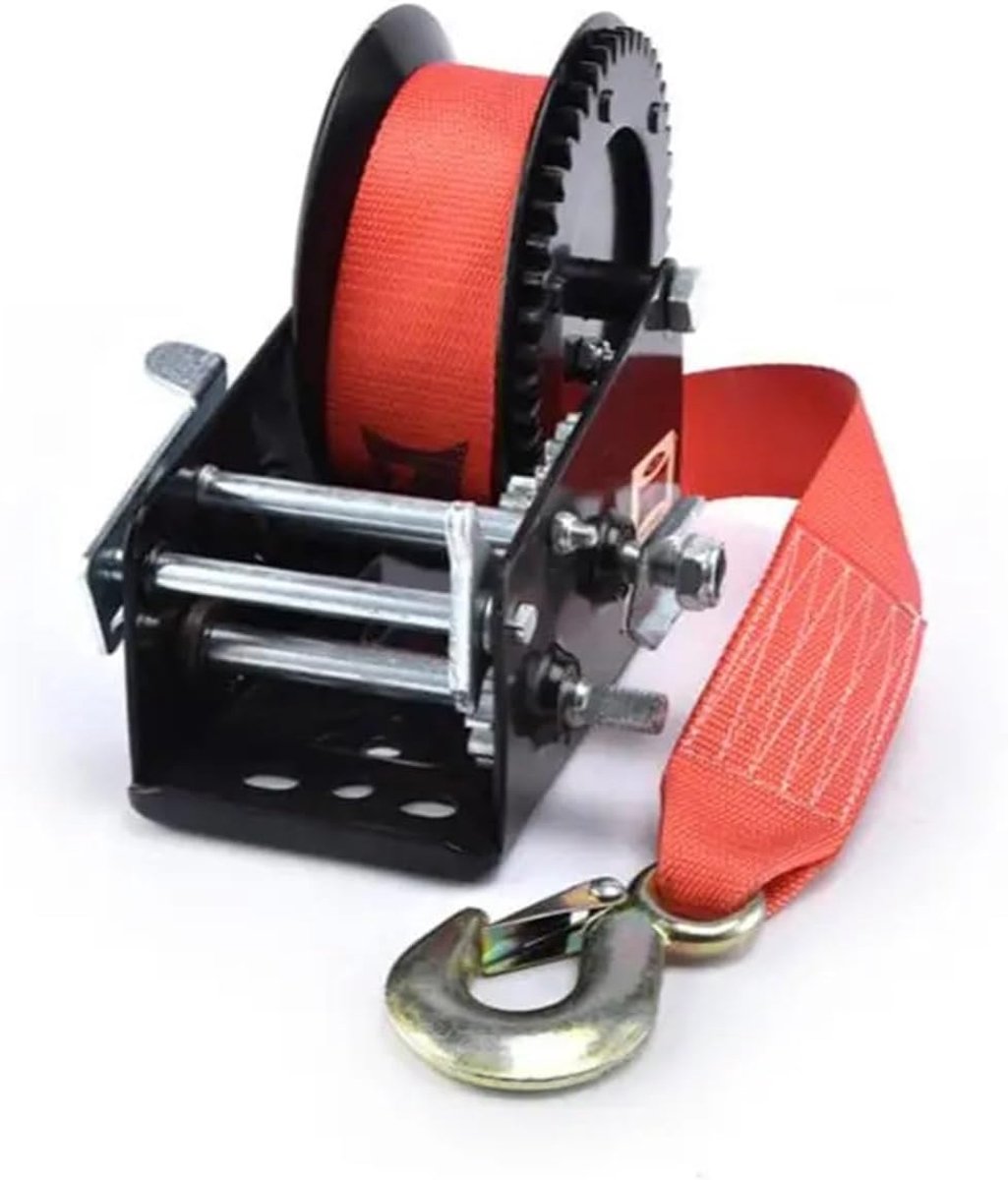 Handlier met band - Hijslier trekker - Horizontaal trekken - Robuuste stalen behuizing - Compact formaat - Verzinkt