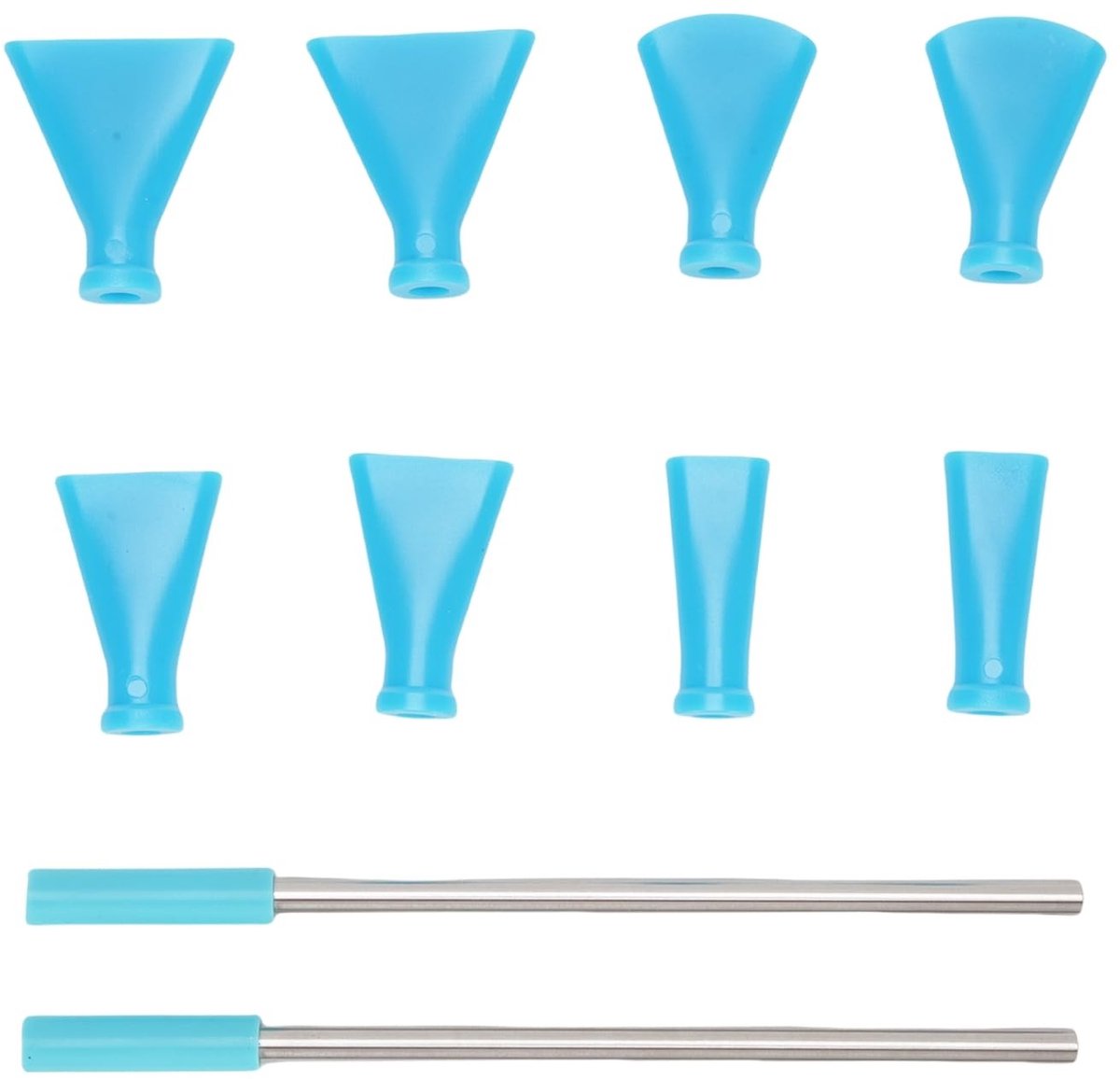Dailygoods- Blaasmondstukken Set - Roestvrijstalen Rietjes - Sproeiers van Stevig Plastic - Vloeibaar Kunstgereedschap - Voor Acrylverf - Eenvoudig te Gebruiken Ontwerp