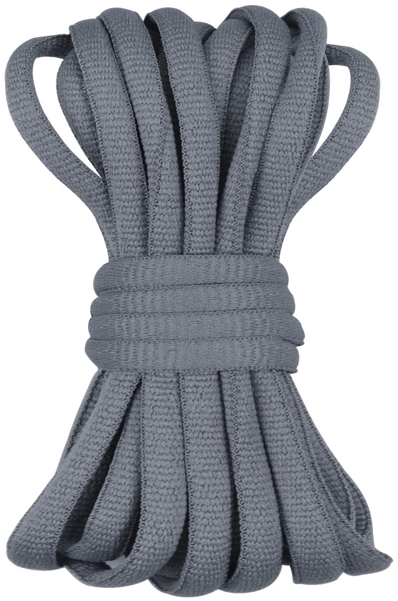 Dailygoods- Sportveters Halfrond 7mm - Vervangingsveters - Ovale Veters - Voor Sneakers/Hardloopschoenen - Hoogwaardige Polyester - 1 Paar (2 Veters) - Schoenveters
