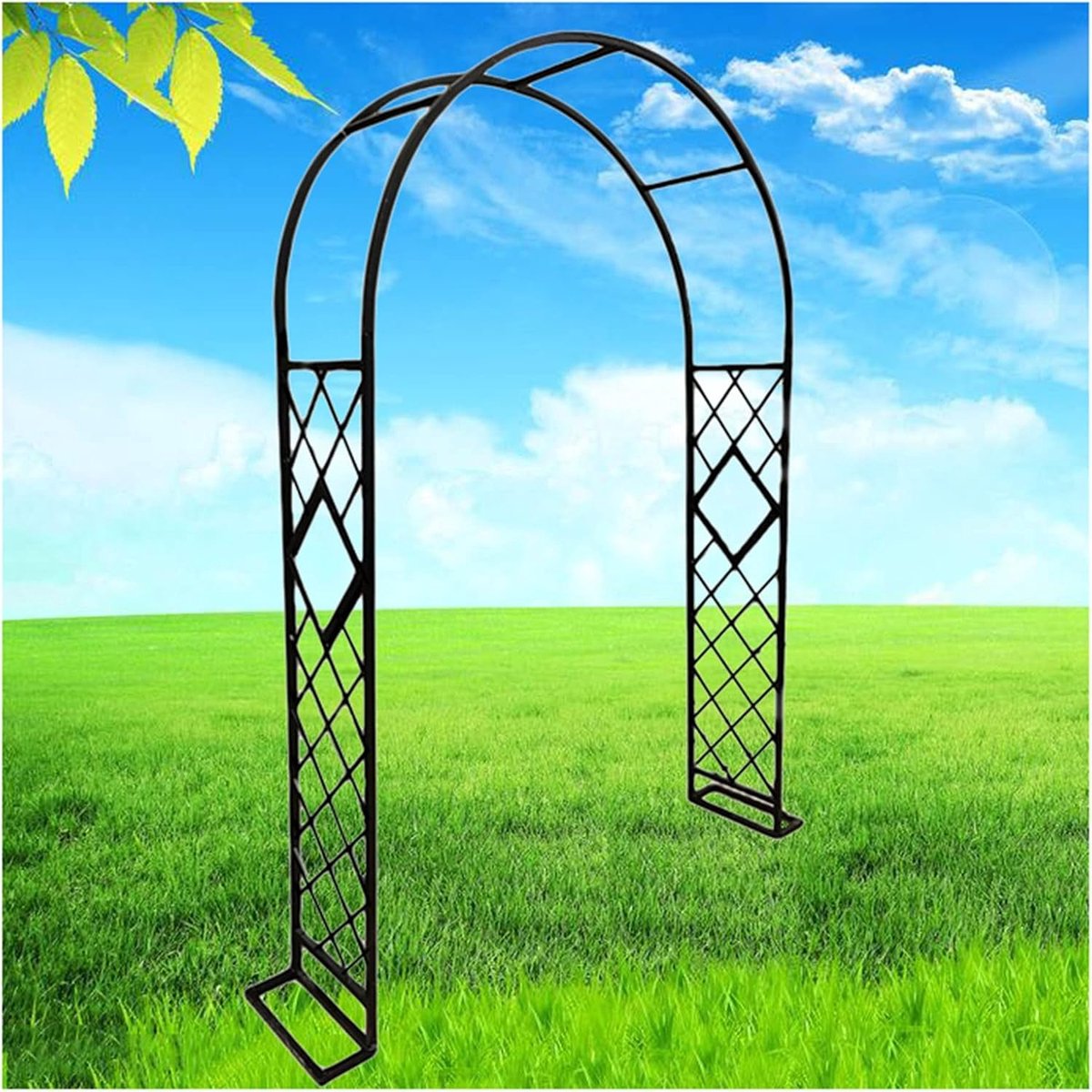 Klimframe Voor Rozen - Tuinboog Decoratie - Tuin Aankleden - Verstelbare Breedte - H230cm - Zwart