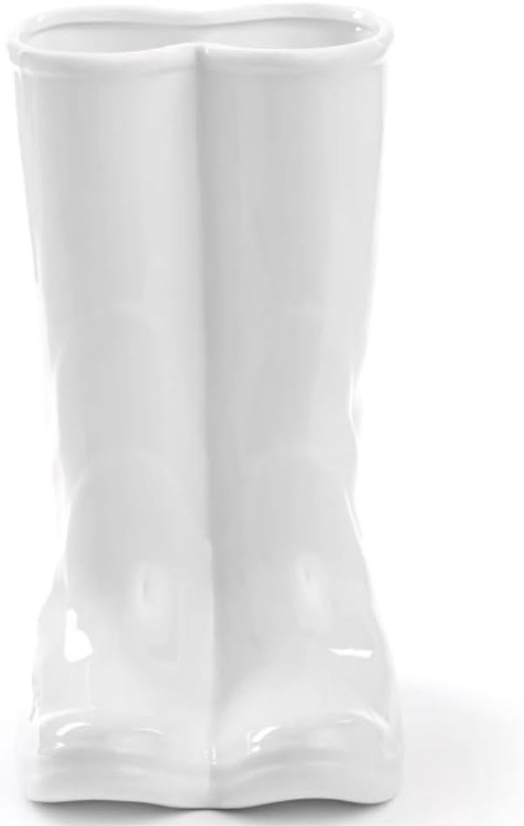 Parapluhouder Bak - Regenlaars Standaard - Paraplu Opslag - Keramiek Decoratie - 20x26x36cm - Wit