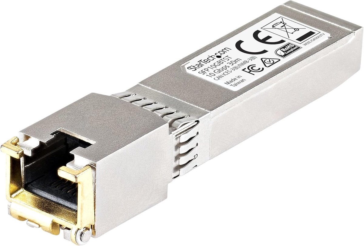 SFP+ Module - Netwerk Transceiver - Netwerk Verbindingen - 10GBASE-T RJ45 - 30m - Zilver