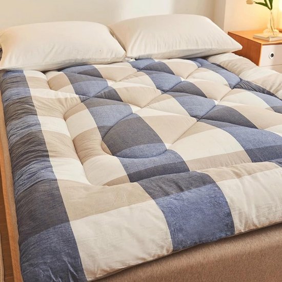 Opvouwbare Tatami Mat - Futonmatras Vloermat - Comfortabel Slapen - Meerlaagse Vulling - 90x200 cm - Grijs — afbeelding 2