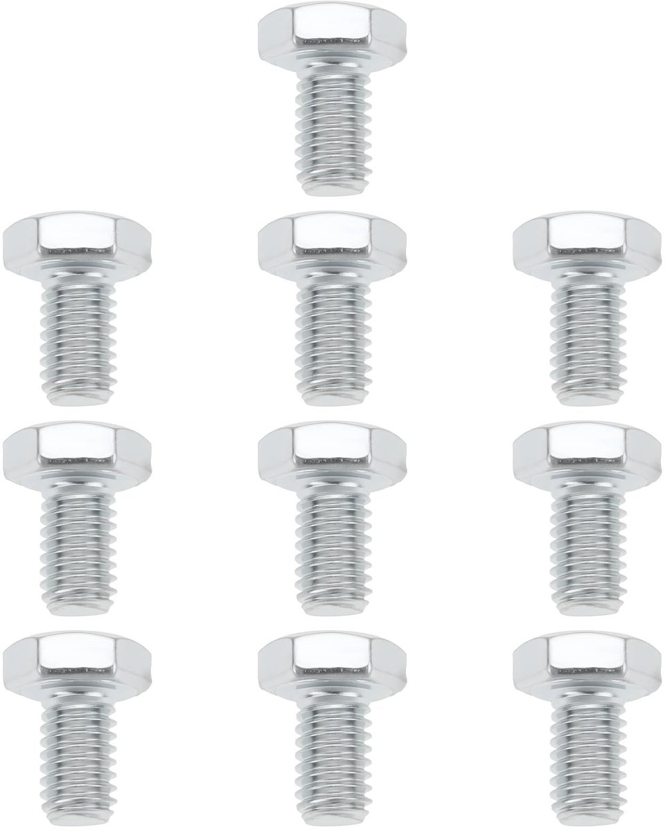 Dailygoods- Zeskant Schroeven M6x10mm - Koolstofstaal - Gegalvaniseerd - Roestbestendig - Slijtvast - DIN933 Norm - Bout