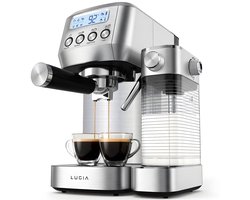 Dailygoods- Espressomachine 20 Bar - Koffiemachine met Automatische Melkopschuimer - Cappuccino/Latte Macchiato - RVS - Thuis Barista - Eenvoudig schoon te maken - Koffiezetapparaat