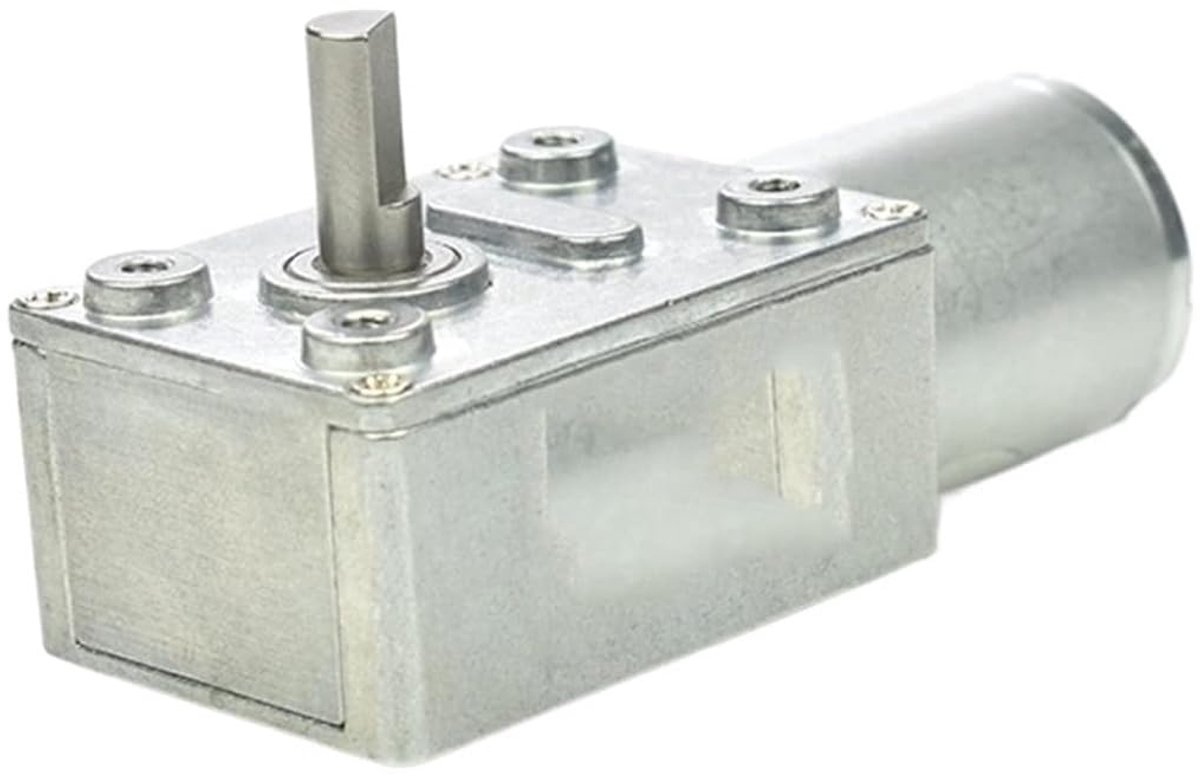 Gelijkstroom Motor - Roterende Actuator - Apparaten Aansturen - Volledig Metalen Tandwielen - 14x6mm As - Zilverkleurig