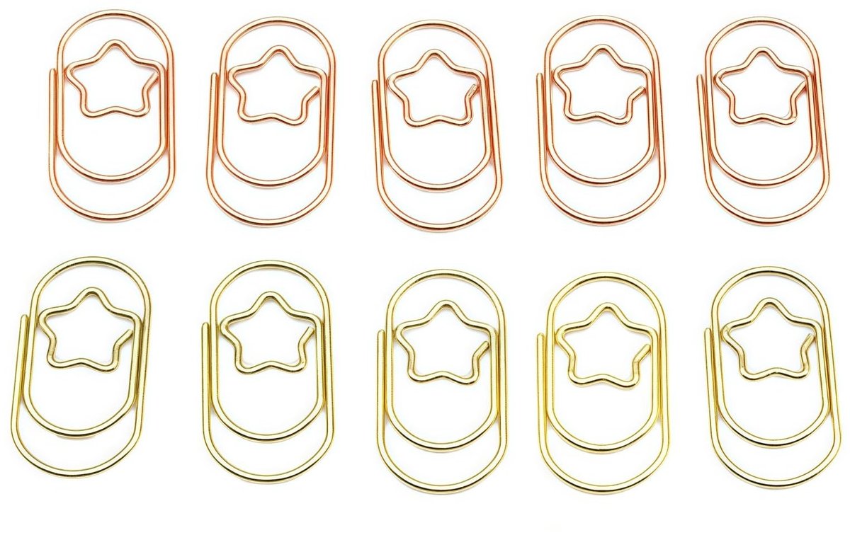 Dailygoods- Paperclips 180 Stuks - Hartvormige Paperclips - Kantoor Accessoires - Schoolbenodigdheden - Decoratieve Paperclips - Glanzend en Corrosiebestendig - Kantooraccessoires