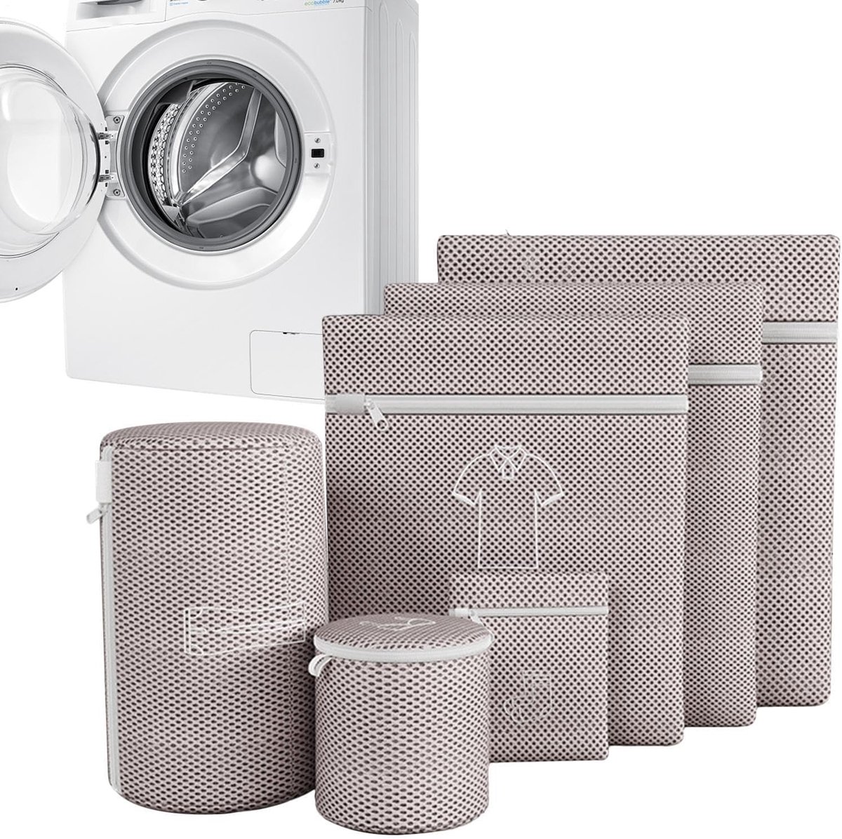 Mesh Waszakken - Beschermende Zakken - Kleding Wassen - Set van 6 Maten - 30 x 22 x 5 cm