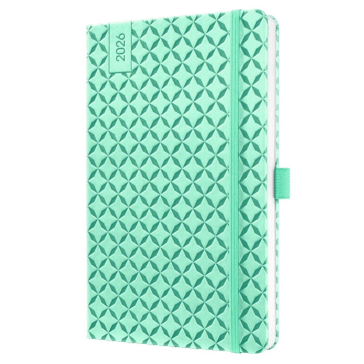 Dailygoods- Agenda 2026 - Weekplanner A5 - Hardcover - Mintgroen - 2 pagina's per week - Veel planningspagina's - Planner