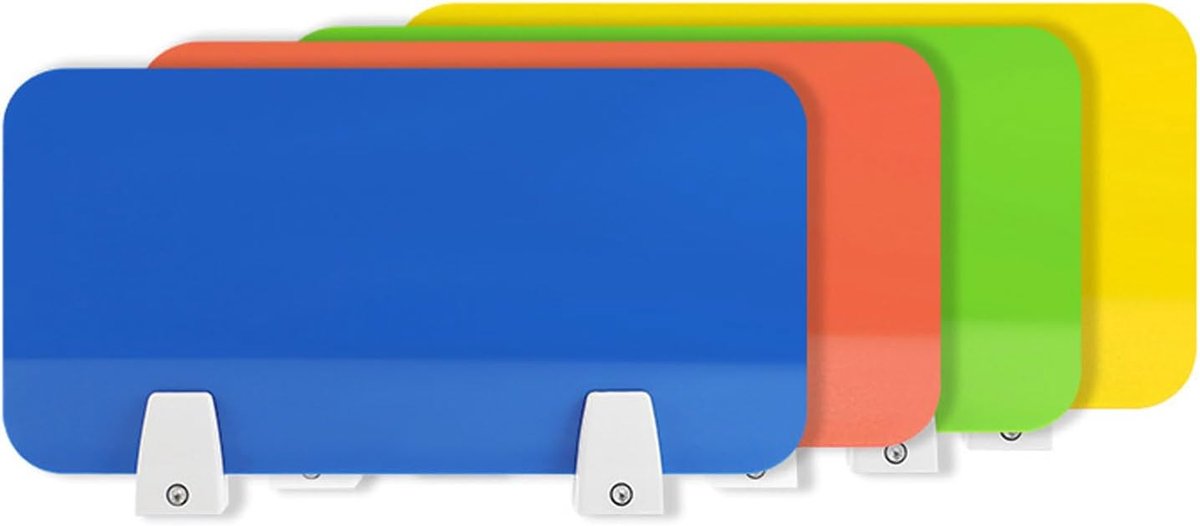 Bureau Divider - Scheidingswand Acryl - Privacy Creëren - Eenvoudige Installatie - Diverse Maten - Transparant Bruin