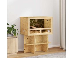 Terrarium voor huisdieren - Huisdierverblijf Knaagdierverblijf - Binnen Huisdieren Houden - Inclusief Thermometer - 80 x 50 x 100 cm