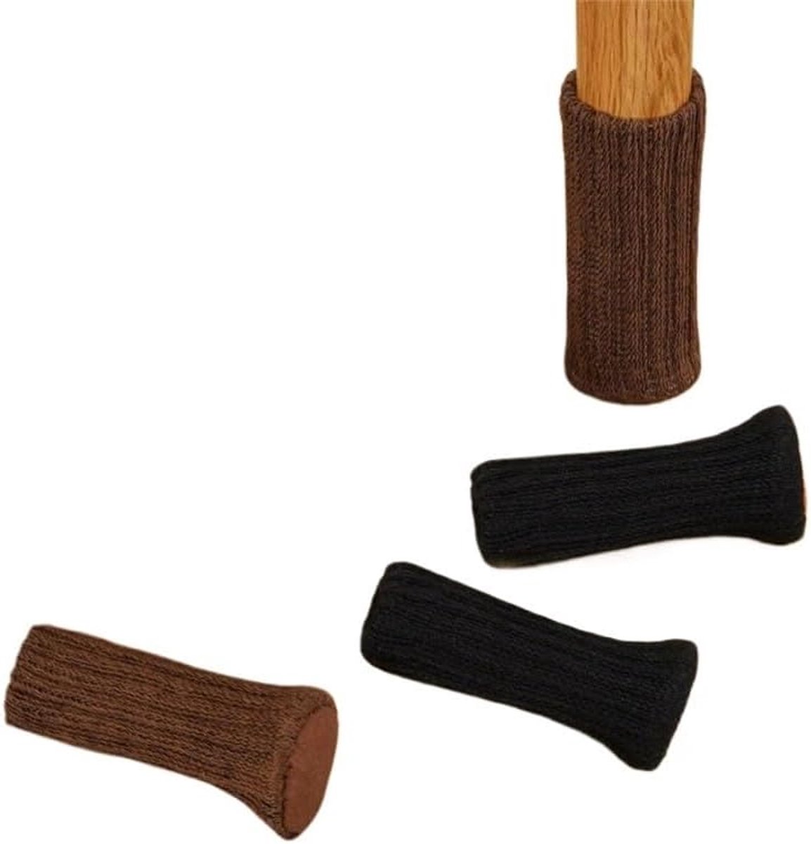 Stoelpoten Sokken - Meubelbeschermers Vilt - Vloer Beschermen - Stil en Anti-slip - 20 Stuks - Bruin