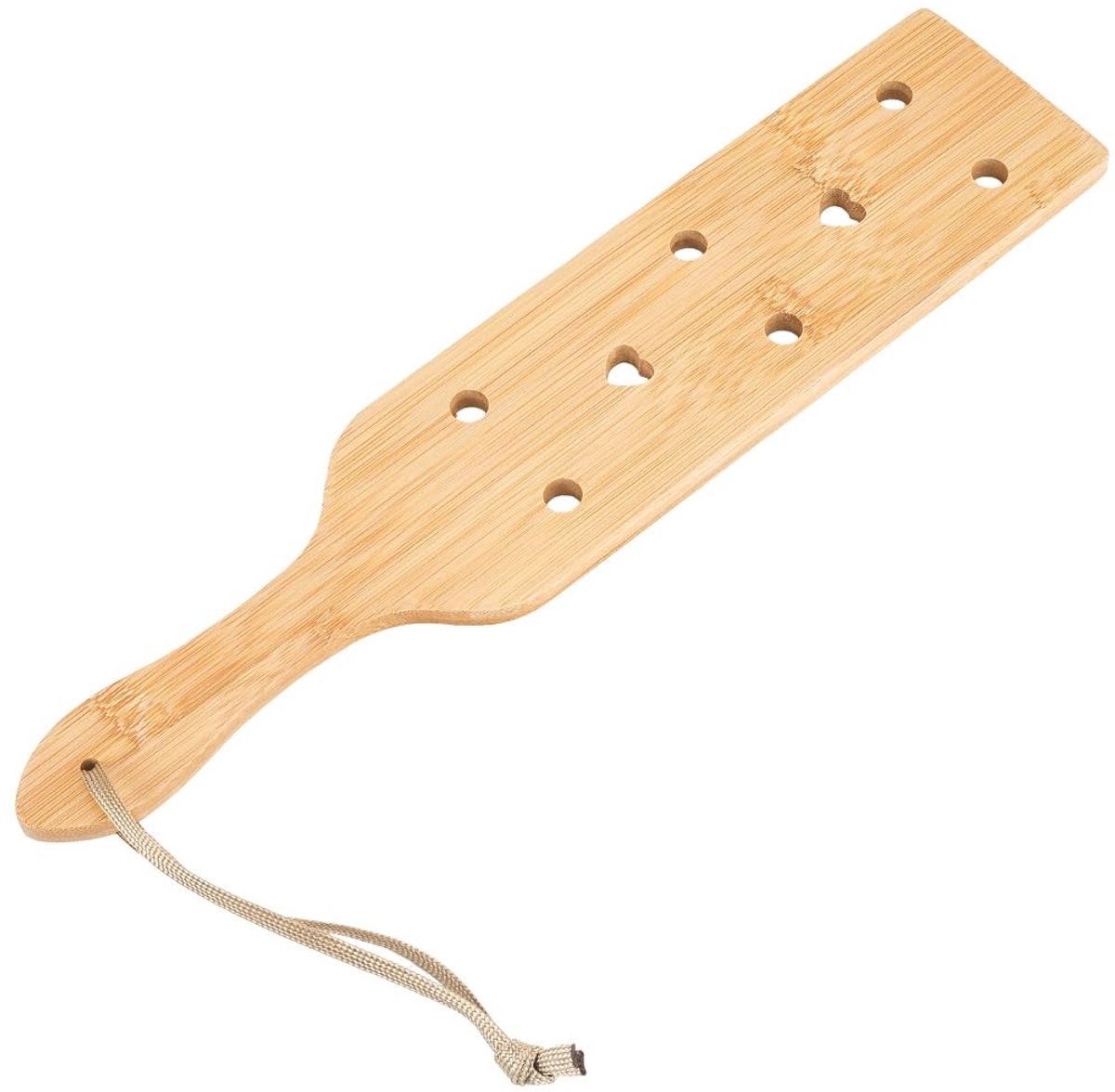 Dailygoods - Beukenhouten peddel - Lichtgewicht bamboe - Houten peddel voor kamperen - 33,6 x 7,2 cm - Geschikt voor studentenclubs - BurlyWood