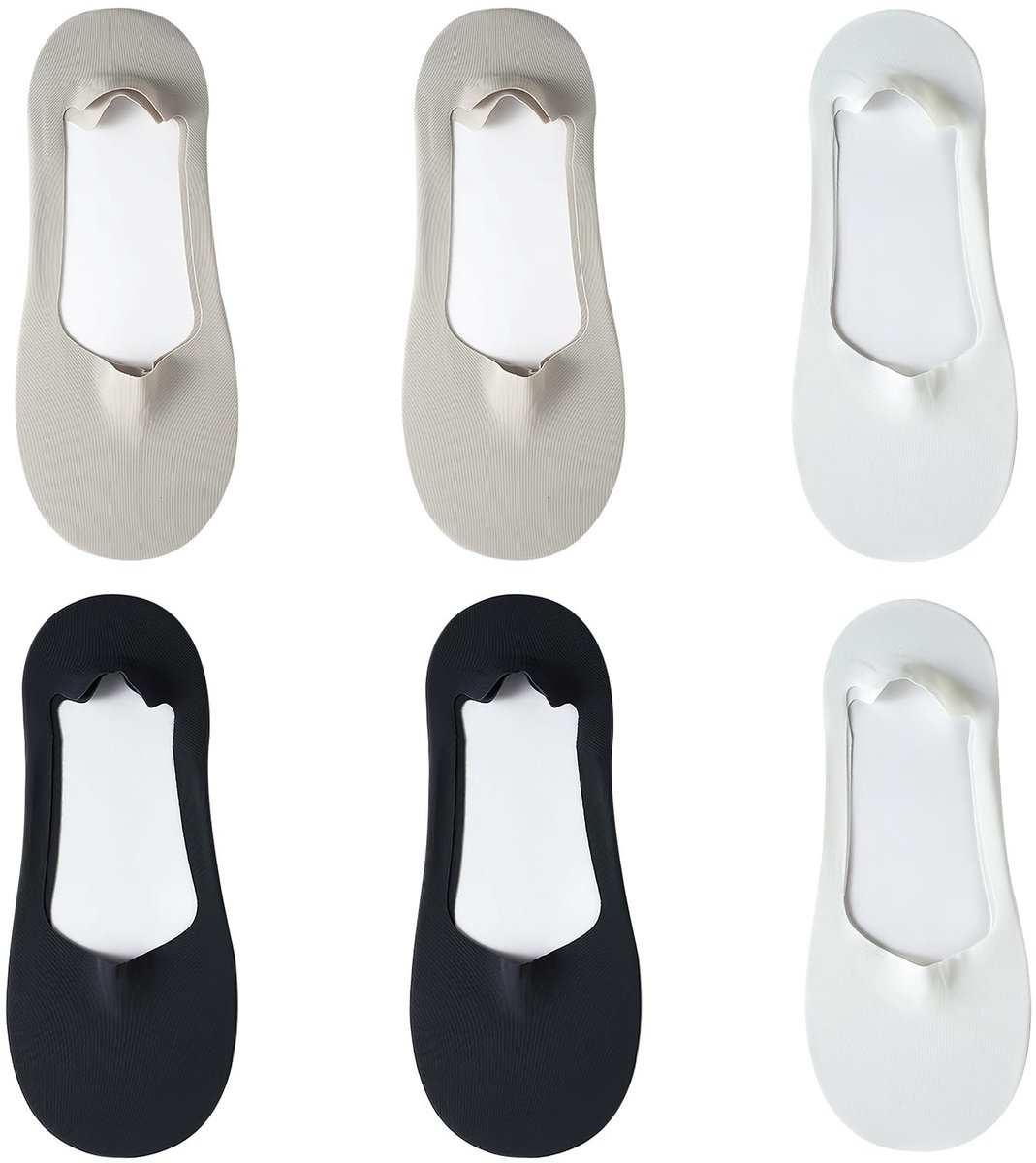 Dailygoods- Herensokken Onzichtbaar - Verpakking van 6 - Maat 39-44 - Hoogwaardig Katoen - Antibacterieel - Siliconen Antislip - Sokken