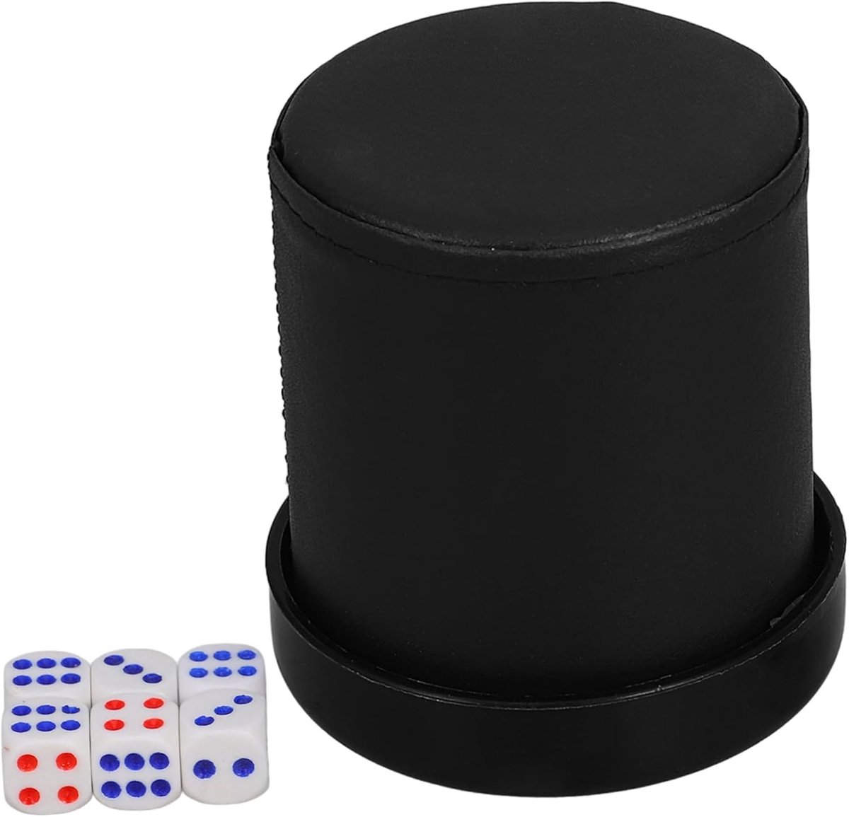 Dobbelbeker Set - Dobbelsteenhouder - Tafelspellen Spelen - Stil Rollen Fluweel - 9 x 8.5 cm - Diverse Kleuren