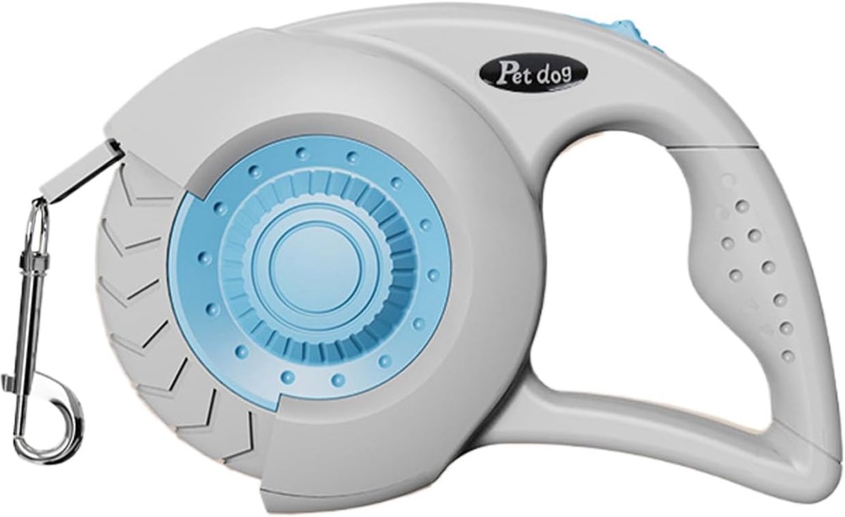 Intrekbare Hondenriem - Hondenlijn Rolbaar - Veilig Wandelen - Automatische Riemterugtrek - 5 Meter - Blauw