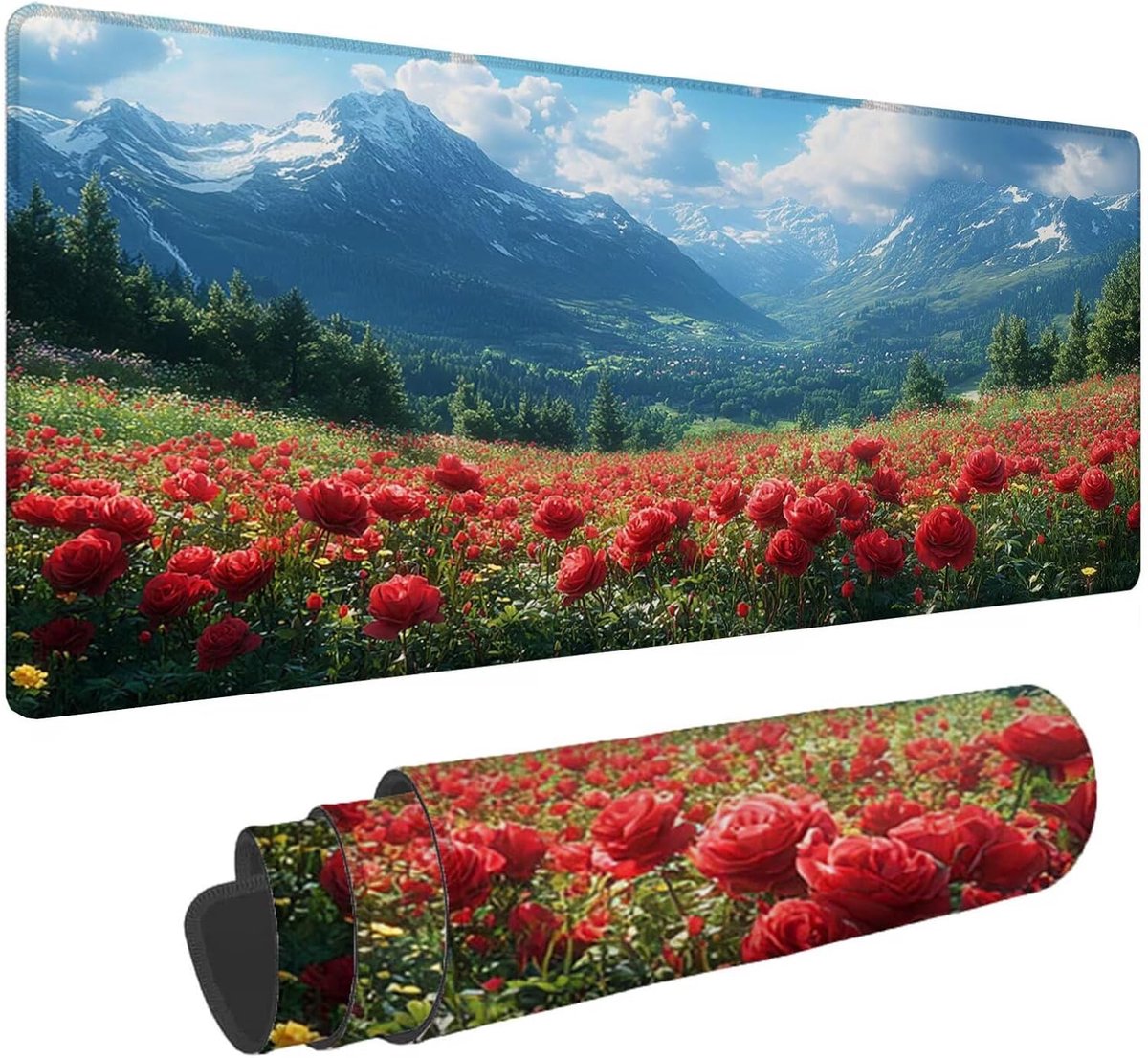 Grote Muismat - Bureauonderlegger - Precisie Werk - Antislip Rubberen Basis - 100x50 cm - Roze