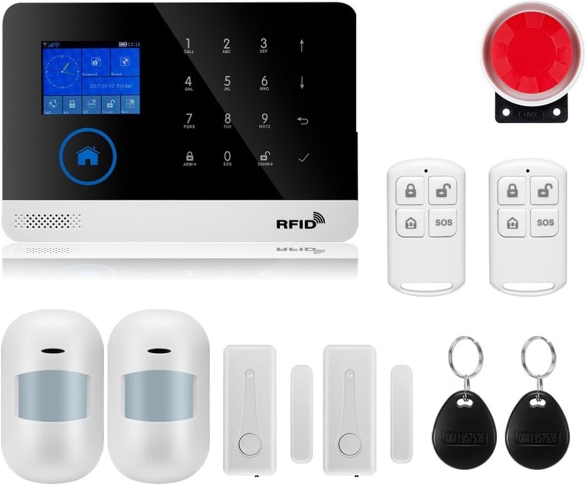 Draadloos Alarmsysteem - Huisbeveiliging Kit - Intrusie Bescherming - App Bediening - 100 Zones - Zwart