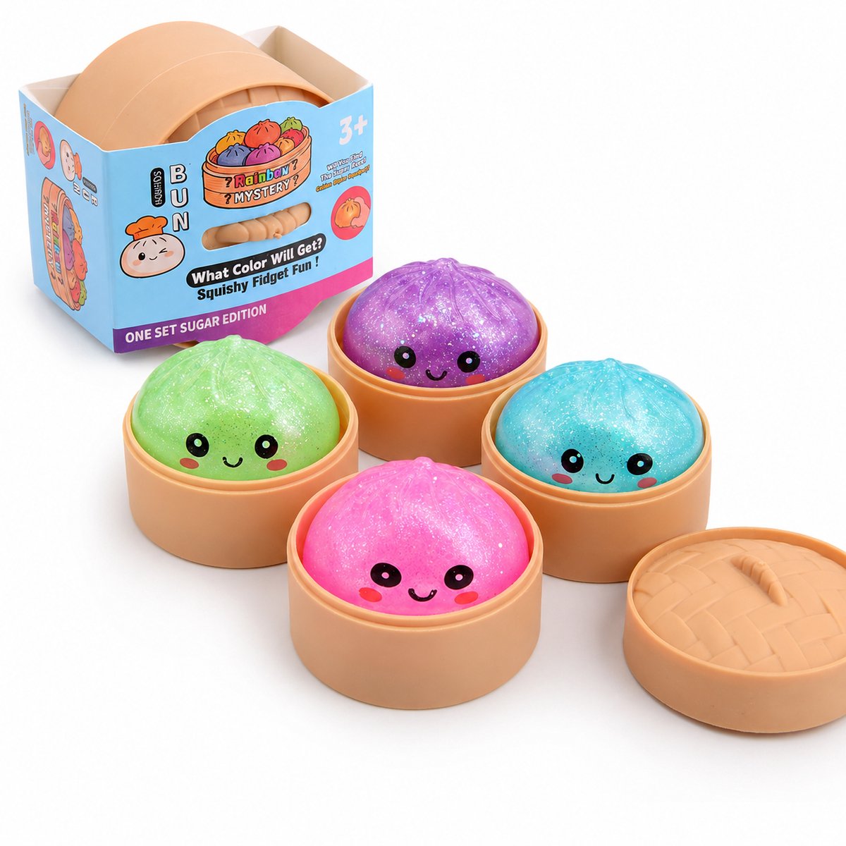 Mini glitter-dumpling squishy