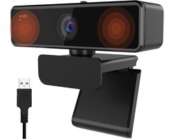 Webcam PC – Video Camera – Online Communicatie – Ruim 90° Zichtveld – 1080P 60fps – Zwart