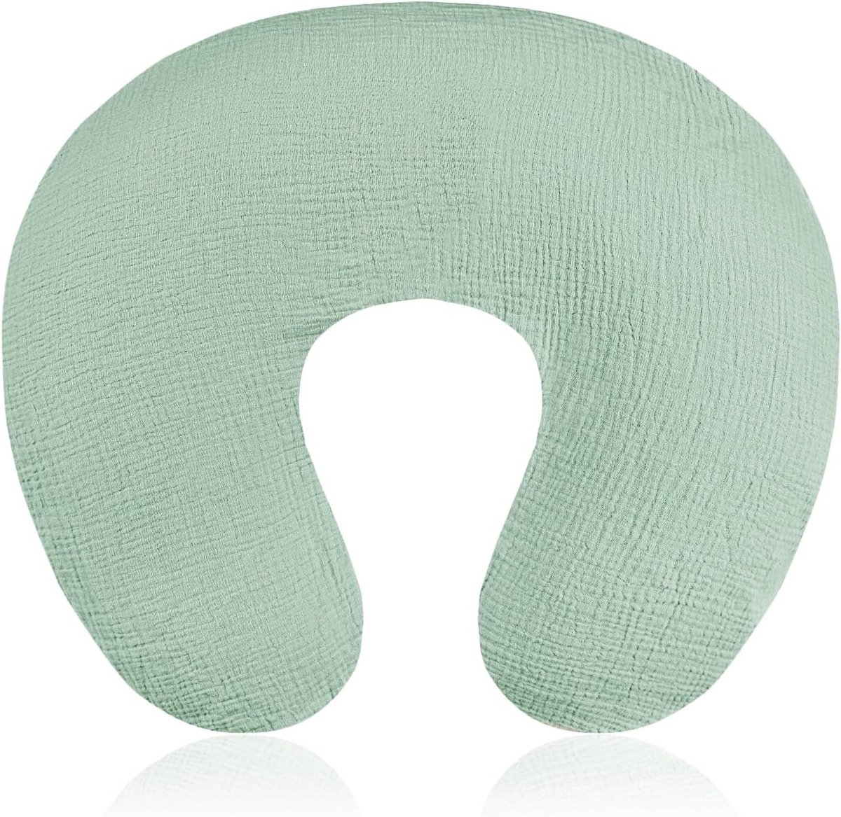Baby voedingskussenhoes - Mousseline hoes - Comfortabel voeden - Afneembaar en wasbaar - Past op de meeste kussens - Groen