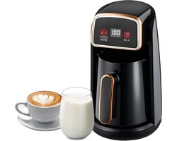 Automatische Koffiezetter - Koffiepot - Authentieke Koffie - Dubbel Verwarmingssysteem - 300 ml - Zwart