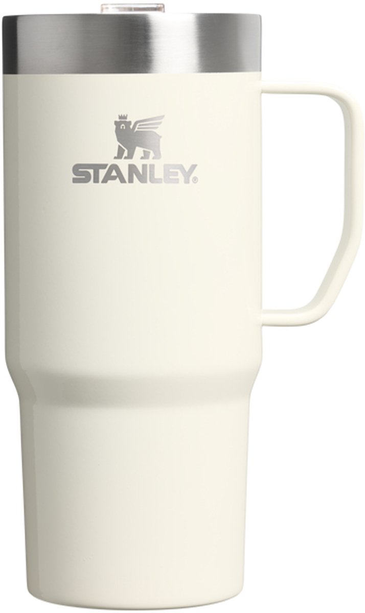 Merkloos Thermosbeker met Handvat, 0.47L, Beige