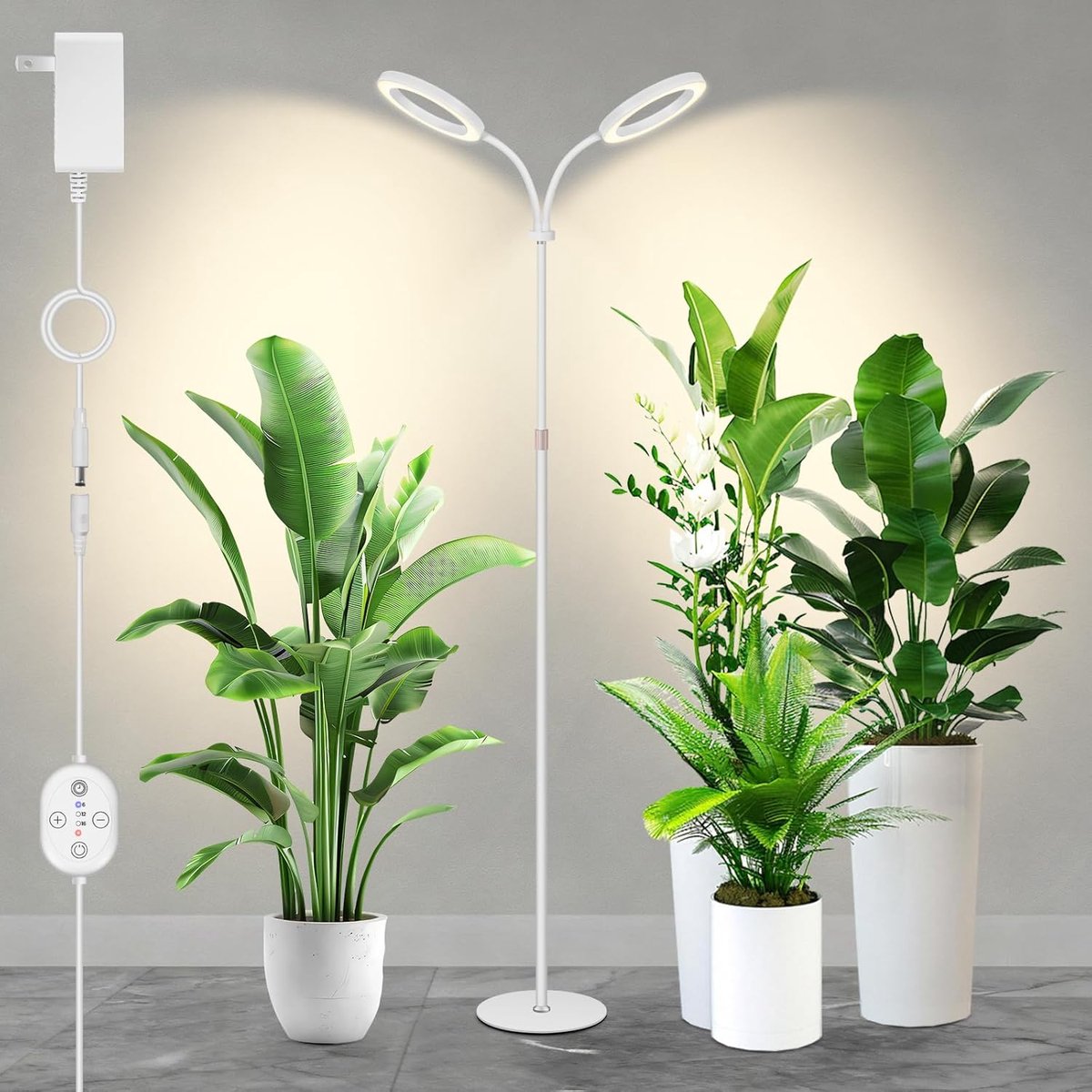 Kweeklamp Binnen - Plantenlamp LED - Planten Groeien - Volledig Spectrum - Verstelbaar 178cm - Wit