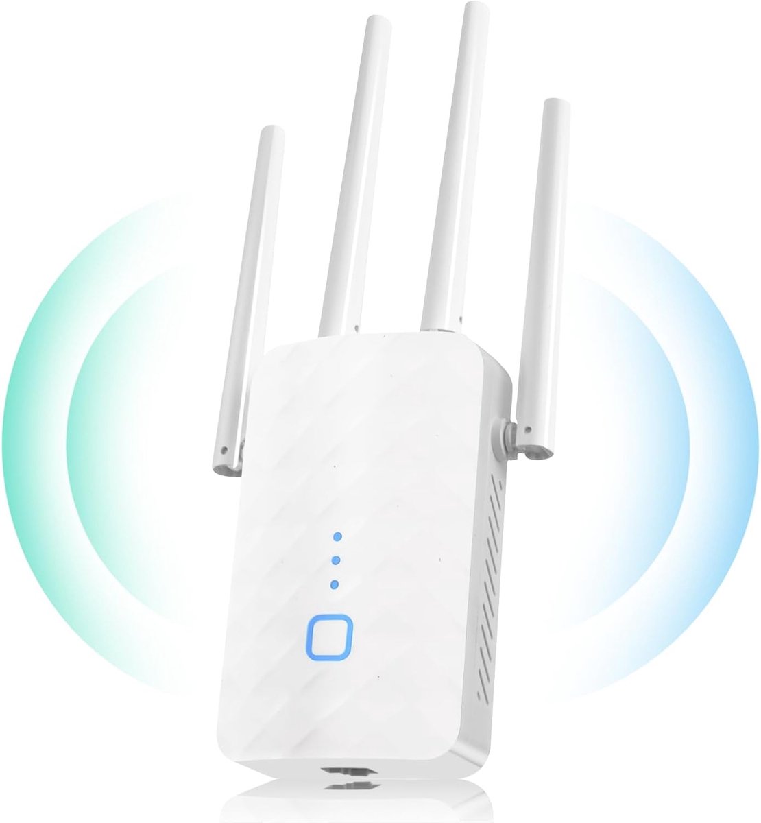 Wifi Versterker - Netwerk Repeater - Betere Wifi Dekking - 1200 Mbps Snelheid - Gigabit LAN - Wit