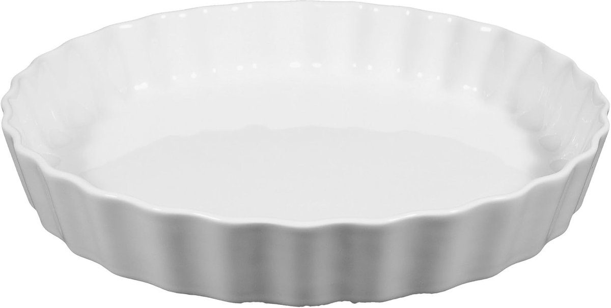 Ronde Bakvorm - Taartvorm - Lekker Bakken - Vaatwasserbestendig - 30 cm - Wit