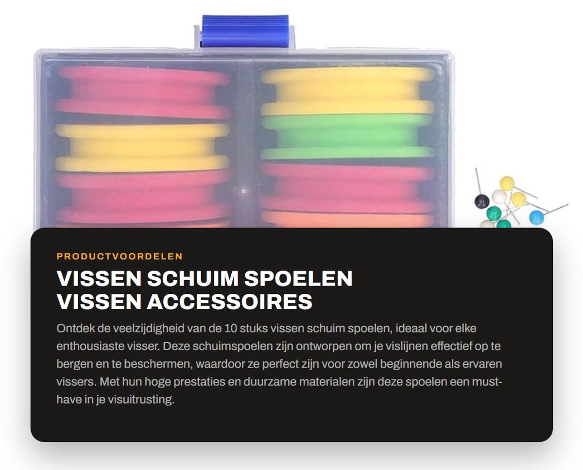 Dailygoods- Vissen Schuim 10 Stks - Vissen Accessoires - Lichtgewicht - Duurzaam - Slijtvast - Hoogwaardig Materiaal - Visaccessoires
